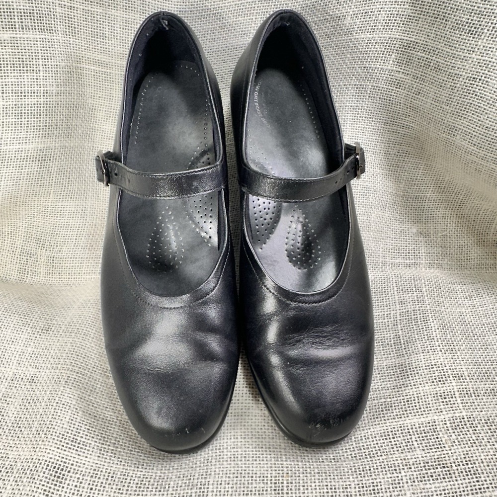 SAS Tripad Comfort Womens Shoes 9.5 N Black Leather Mary Jane Strap USA Made